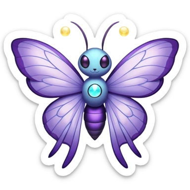 Butterfree-Lunala-Venomoth-Fakémon-hybrid-creature (full body)  sticker