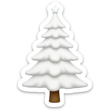 white christmas tree sticker
