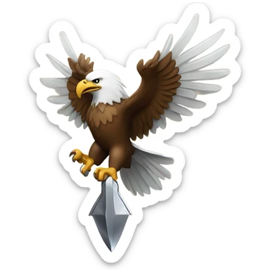 And Eagle going after an arrow head sticker