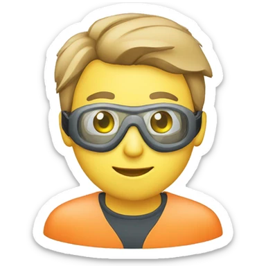 goggles for laboratory sticker