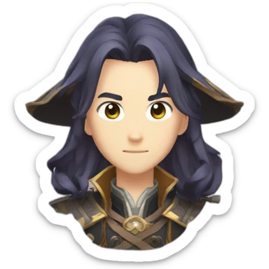 wanderer genshin sticker