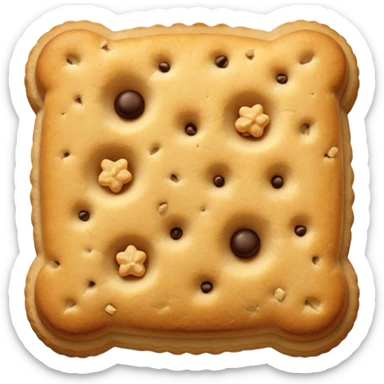vanilla biscuit with crumbs sticker