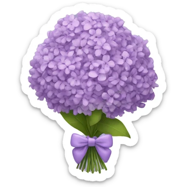 lilac bouquet with a bow tie sticker