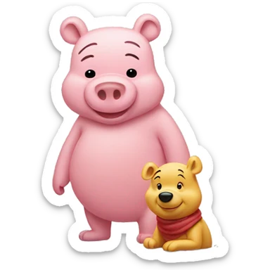 Pooh and Piglet  sticker