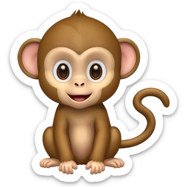 baby monkey sticker