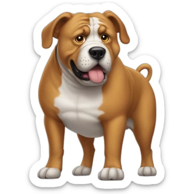 xl bully dog sticker