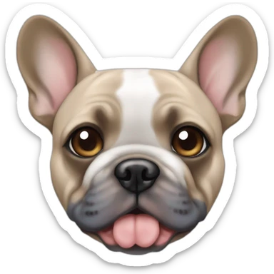 merle frenchie with one blue eye and one brown eye sticker