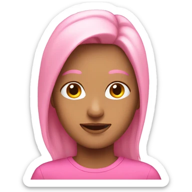 Pink theme emojis sticker