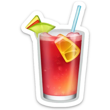 Cocktail with redbull can in it  sticker