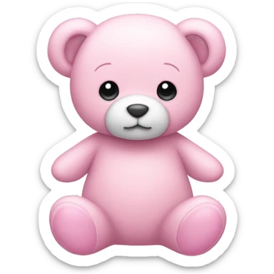 light pink teddy sticker