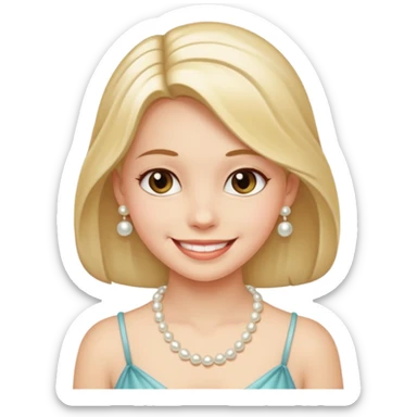 Pearl String Girl sticker