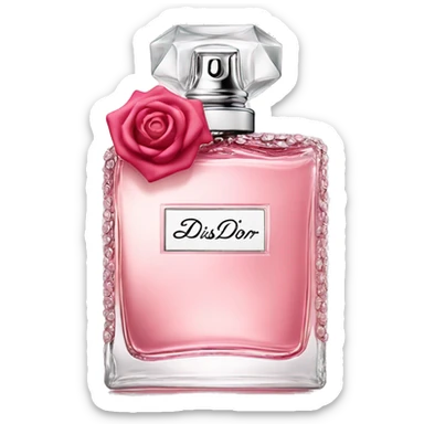 miss dior rose and roses bottle sticker