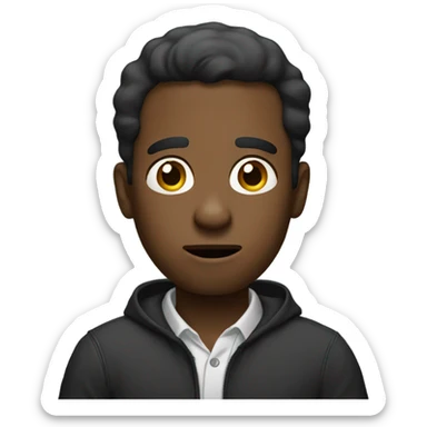 Confused black man sticker