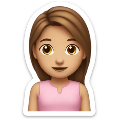 little-brown hair-niece sticker