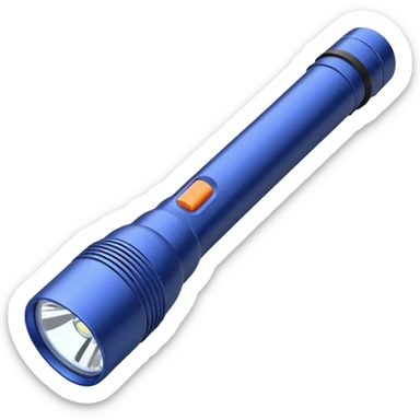 3D render of UV Flashlight, forensic investigation aesthetic, sterile clinical lighting, cool blue undertones, sharp high-contrast details, professional clean look. sticker
