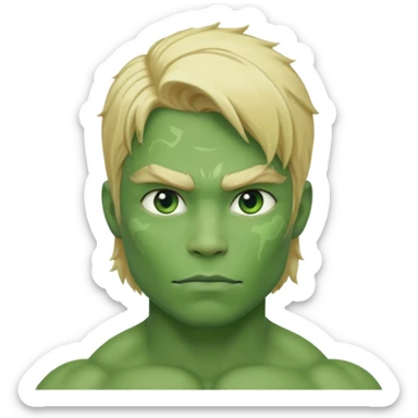 Blonde Hulk sticker