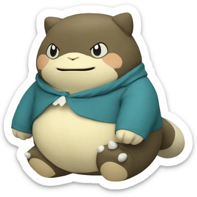 snorlax stuffed animal  sticker