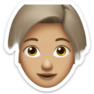 Девушка с темными волосами и зелеными глазами, прямыми коричневыми волосами в сером свитере держит кошку черного окраса с зелены и глазами и белым пятнышком на щеке  sticker