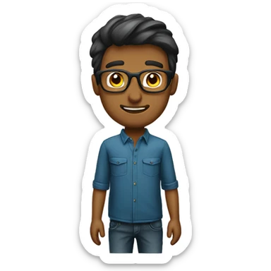 homme degarni lunette jeune sticker