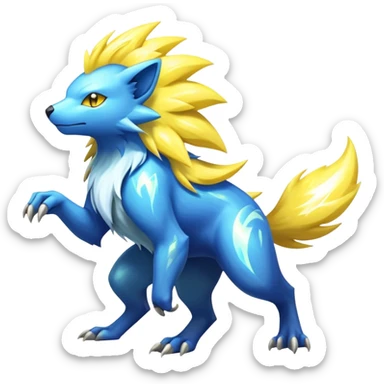  Shiny Sparkly Electric Cool Epic-Manectric-Fakémon-creature sticker
