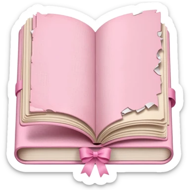 a cute baby pink scrap journal  sticker