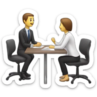 meeting 2 person sticker