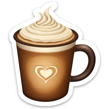 Coffee latte color  creamy and dark brown sticker