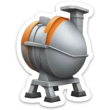 Orange concrete mixer sticker