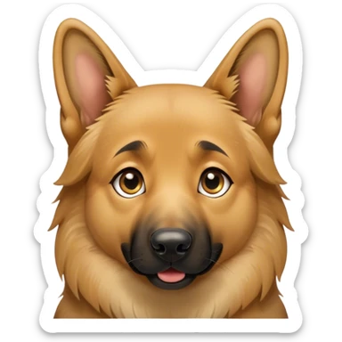 German Shepherd betteln  sticker