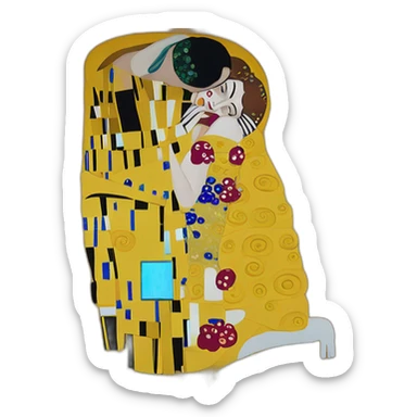 Painting Kiss by Gustav Klimt sticker