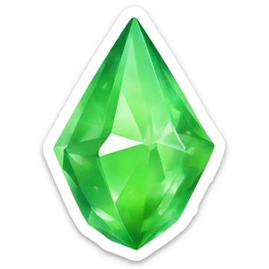 Bright Lime green transparent crystal sticker