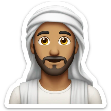 middle eastern man with light beard sticker