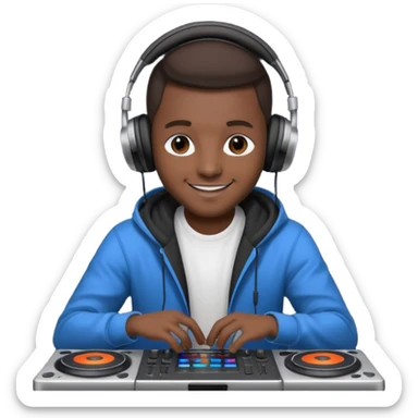 dj with setup sticker