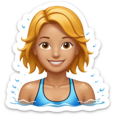 girl swimming athlete sticker