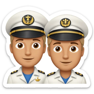 2 guys on a ship sticker