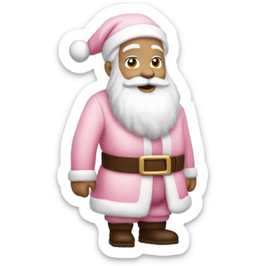 Light Pink Santa Claus with white skin sticker