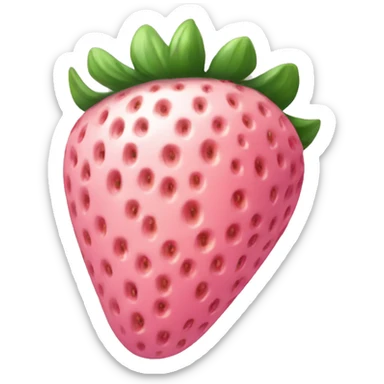 Pastel pink strawberry sticker