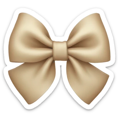 beige bow sticker