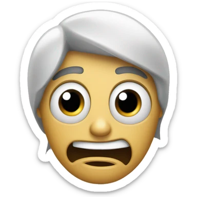 emoji in a panic  sticker