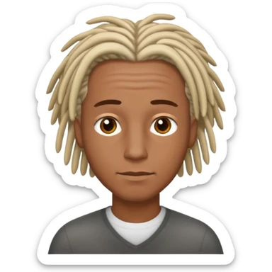 white dude with tight lick hair sticker