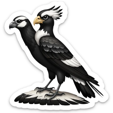 Collingwood magpie standing on wext coast eagle sticker