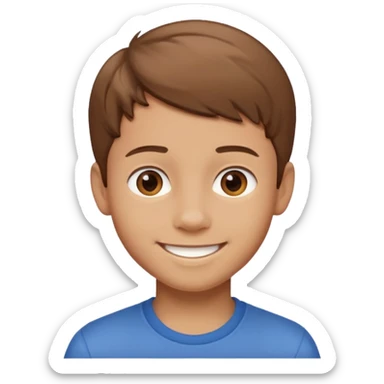 A boy sketch smiling sticker