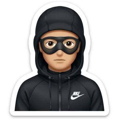White person wearing a Nike Tex with hood and ski mask co all black and https://encrypted-tbn0.gstatic.com/images?q=tbn:ANd9GcTQEV3H5Fpq8Dp-ki2RTwgbdHqMsKZzDtarA9ywqiFzKVKjxdLc5Fq9yDOax7-XC4trueI2pFuItpqM_TVrGODdDG5la_rbm9lB8utSLKXm&s=10 sticker