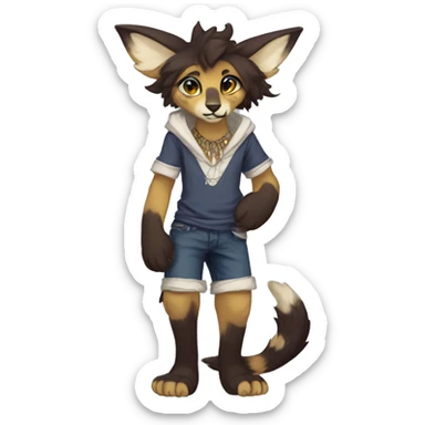  anthro vernid full body furry fursona LiLaiRa sticker