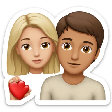 Light brown brunette man having sex with white blonde woman hazel eyes  sticker