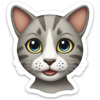a anthropomorphic cat sticker