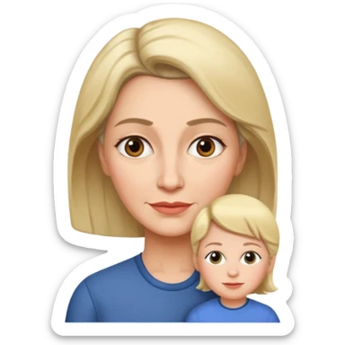 just like the last one but make the mother taller  and older with a side part sticker