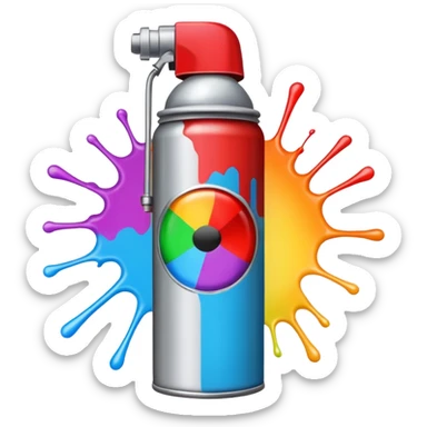 aerosol with a sticker   sticker