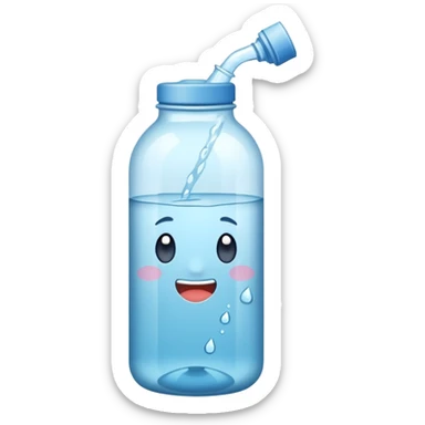 Botella de agua mineral sticker
