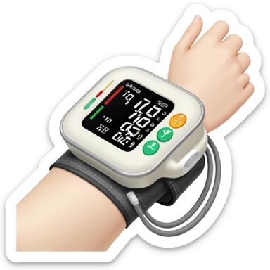 blood pressure cuff on arm sticker